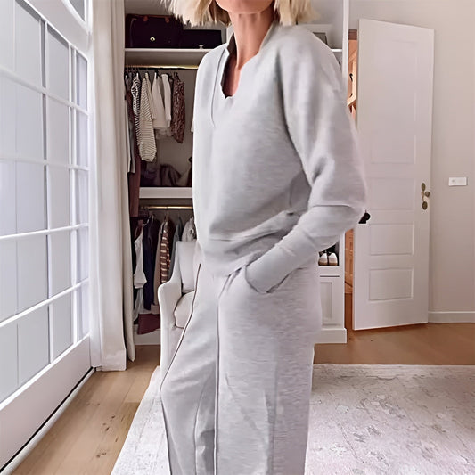 Julia | Women's 2-Piece Tracksuit Set with Wide-Leg Pants