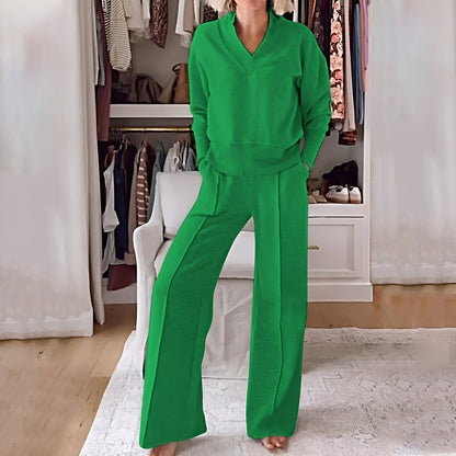Julia | Women's 2-Piece Tracksuit Set with Wide-Leg Pants