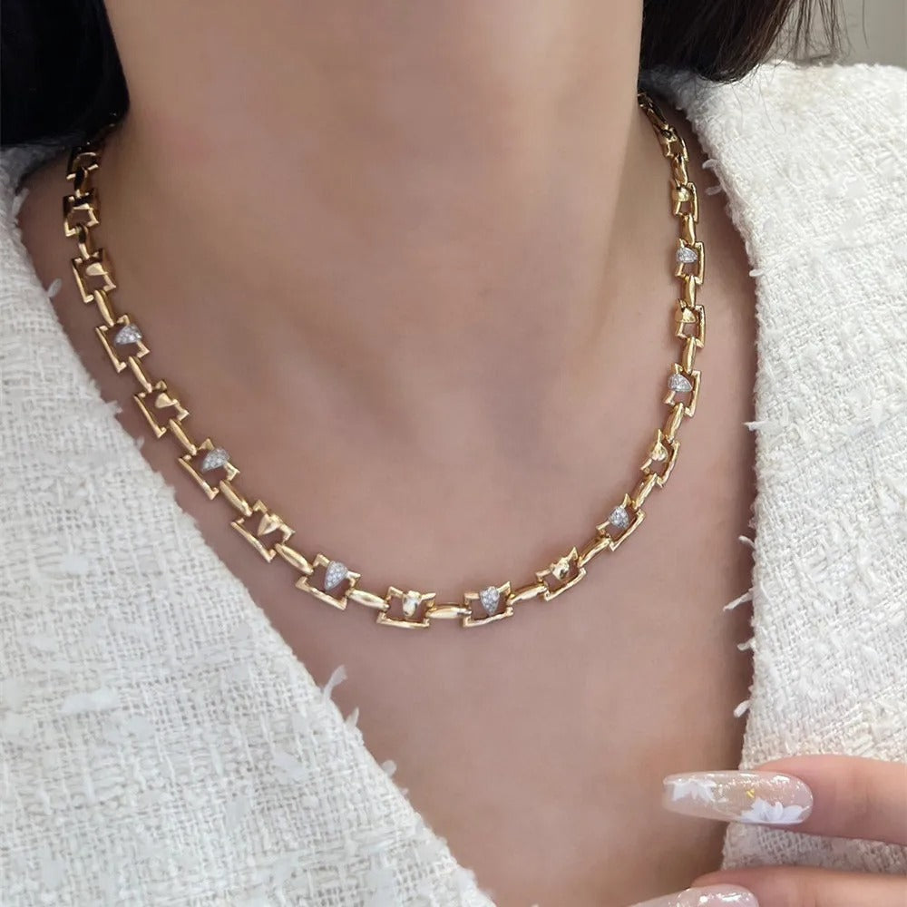 18K Solid Yellow Gold Necklace